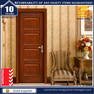 Security Wooden Interior Room Solid Wood Veneer MDF Panel Door